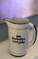 Louisville Stoneware Pottery For Kentucky’s Mint Julep Pitcher 7.25' Rare