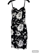Strapless Black & White Bodycon With Pockets B. Darlin Knee Length Party Dress