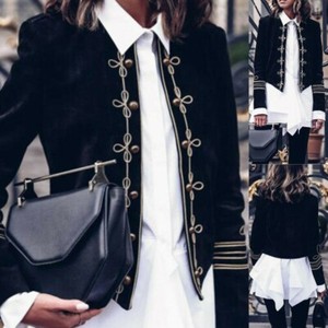 Women-Fashion-Retro-Steampunk-Gothic-Military-Coat-Jacket-Top-Cardigan