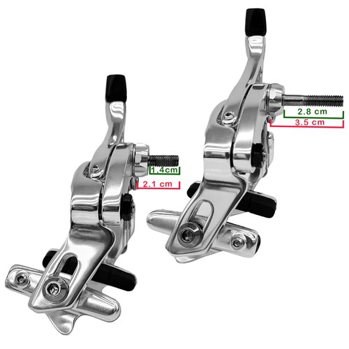 TEKTRO R539 Caliper Brake Set 47-59mm with QR Recessed Mount , Silver - Picture 5 of 5