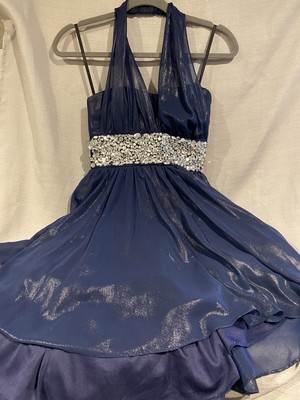 halter top high low dress