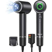 Hair Dryer, Bopcal High-Speed Negative Ionic Blow Dryer for Fast Drying