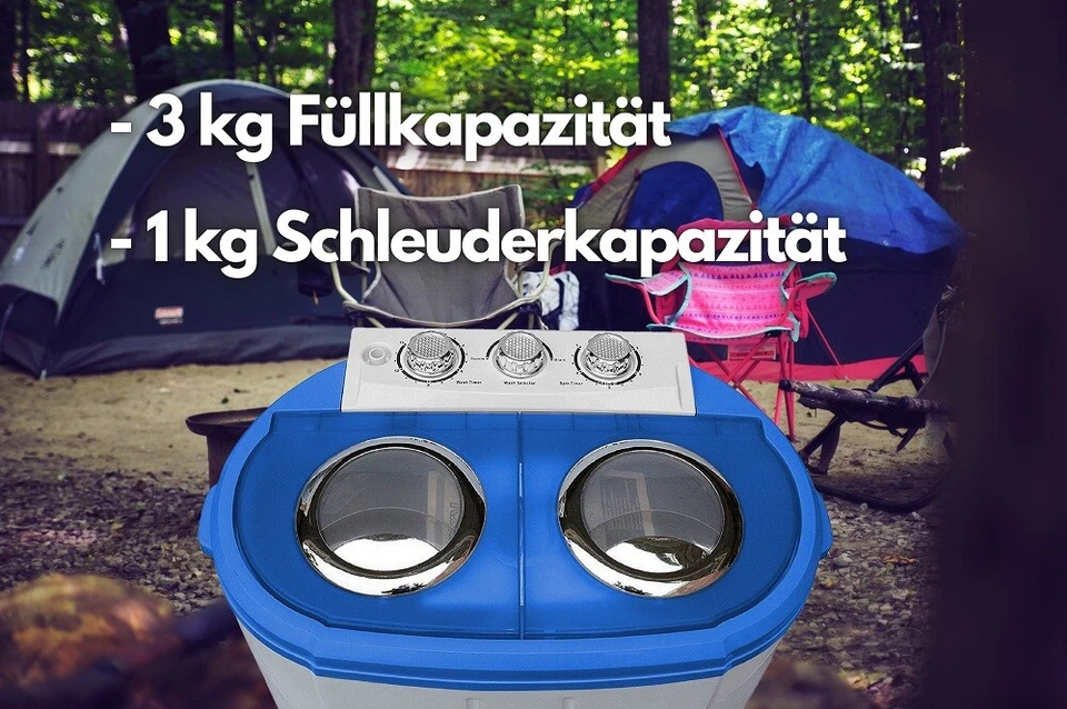 Mini lavadora | Lavadora automática | Lavadora de camping | Lavadora de viaje | - Imagen 3 de 4