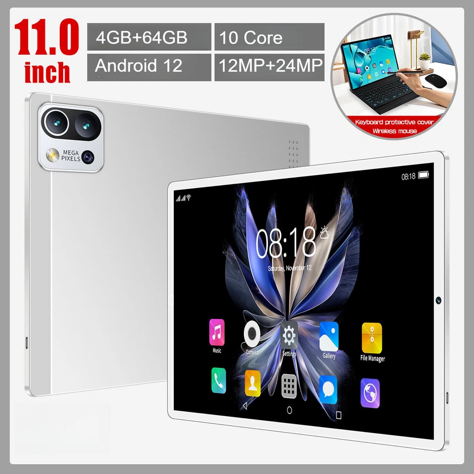 2025 Tablet PC X6 Pro Android 12 11'' 4+64GB 8000mAh 10 Core Wifi Dual Camera - Image 2 of 4