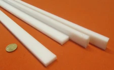 Hdpe White Bar 3/8" (.375") Thick x 1.0" Wide x 36" Long, 4 Units, 12 Ft Total
