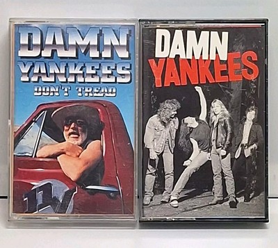 Damn Yankees 2 Cassette Lot  Tape 1990 Ted Nugent Tommy Shaw Jack Blades
