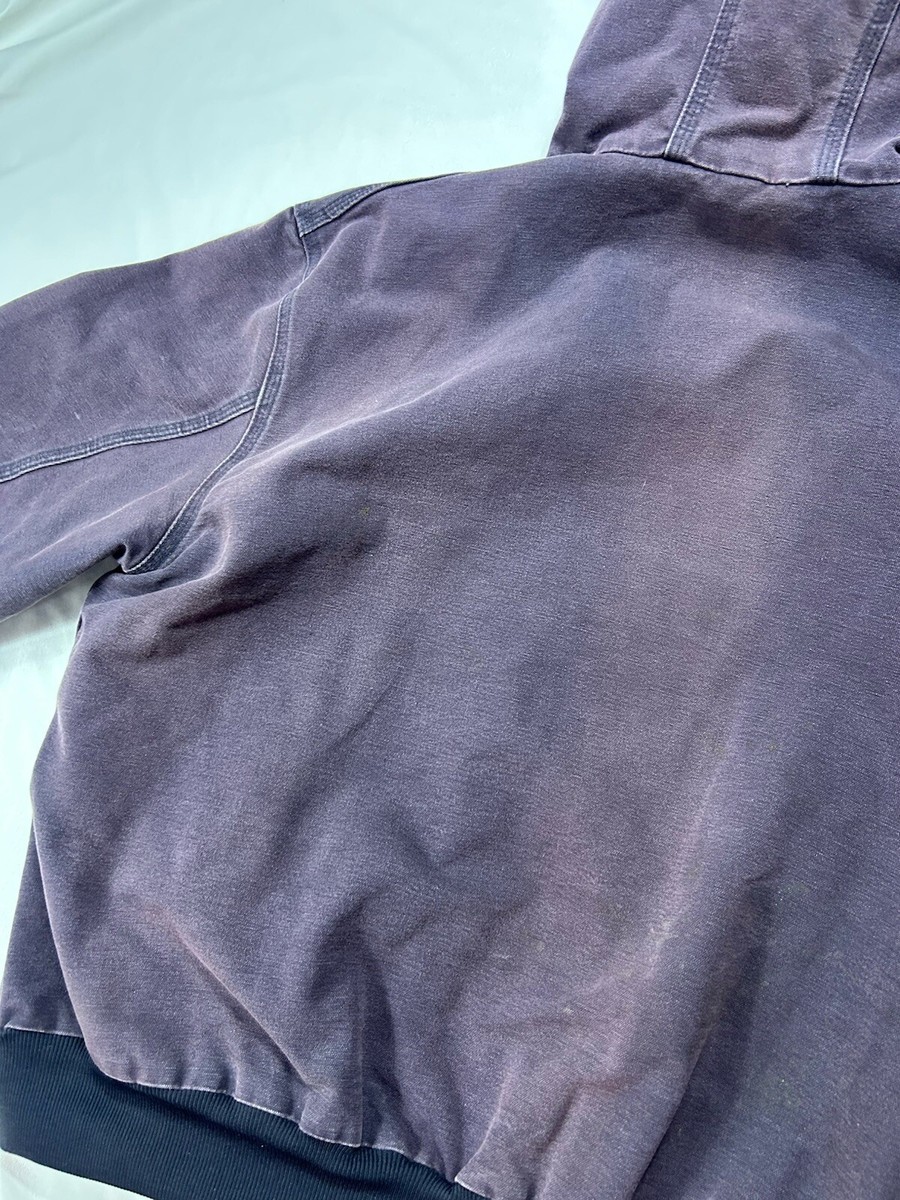 Vtg CARHARTT Jacket Men's 2XL Hooded Distressed Canvas Vtg CARHARTT Jacket Men's 2XL Hooded Distressed Canvas
