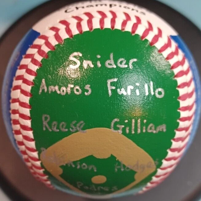 БЕЙСБОЛЬНАЯ КАРТОЧКА С РУЧНОЙ РОСПИСЬЮ 1955 BROOKLYN DODGERS ЧЕМПИОНЫ МИРОВОЙ СЕРИИ DUKE SNIDER + - Изображение 4 из 4