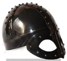 Medieval Viking Mask Knight Deluxe Helmet With Liner & Chin Strap-Replica