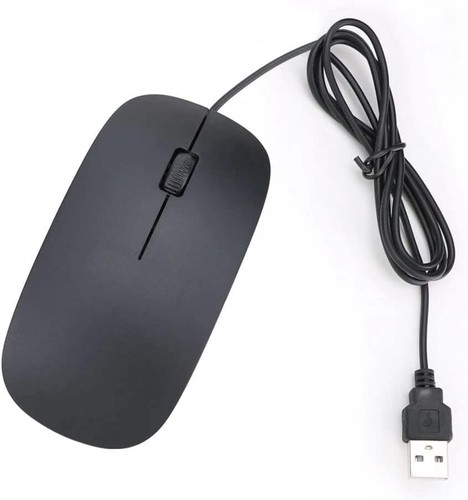 Universal Ultra Slim Wired USB Optical Mouse For MAC PC Laptop Computer1600 DPI