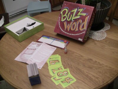  BUZZ WORD Game - 400 Sets of Clues on 200 cards & Sand Timer 90% Complete