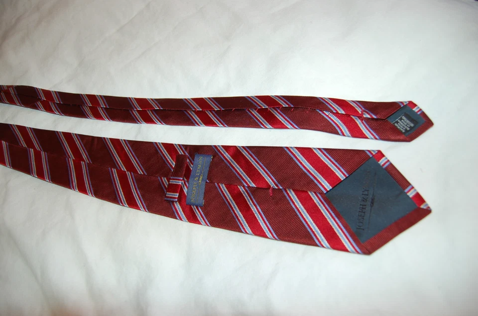 Corbata de seda a rayas rojas Joseph & Lyman Foto 2 de 4