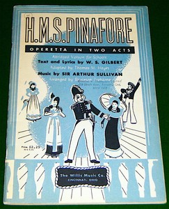 School Abridged Operetta In Two Acts H M S Pinafore Book W Sheet Music V G Ebay