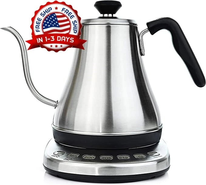 Tetera Electrica Hervidor Acero Inoxidable Cafetera Pava De Agua Para Cafe Tea