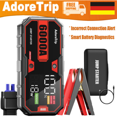 6000A Car Auto Starthilfe Jump Starter Ladegerät KFZ Booster Powerbank Supersafe