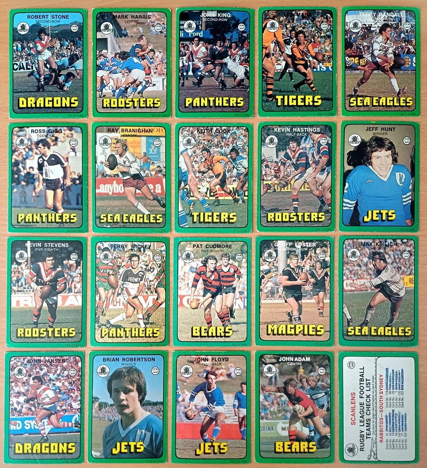 1978 mixed 20 card bulk lot Scanlens rugby league NRL - image 2 of 3