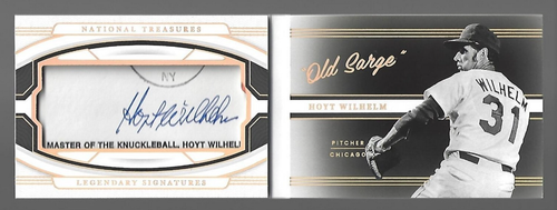 Hoyt Wilhelm 2022 Panini National Treasures Signature Booklets Auto 3/10