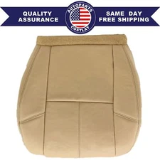 Driver Bottom Leather Seat Cover Light Tan 333 For 07-14 Chevy Tahoe GMC Yukon
