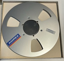 Ampex 10" Empty Metal Reel, 1/4" Tape, Classic 3 Window Silver 8