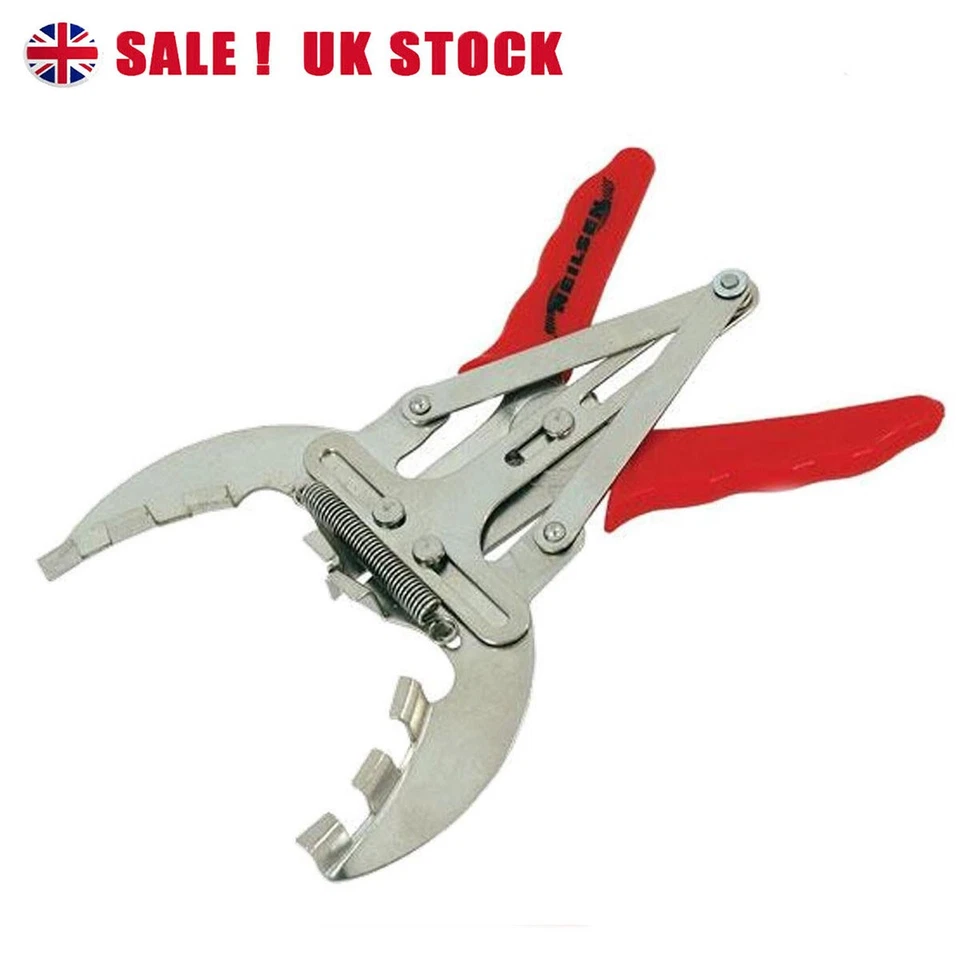 UK Piston Ring Compressor Pliers 40mm - 100mm Remover Expander Grip Tool