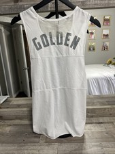 Free People Movement White Golden Tank Top Large Gym Lifting