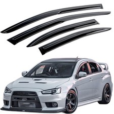 Fit 08-17 Mitsubishi Lancer Jdm Mugen Style Window Visors Rain Guards Deflectors
