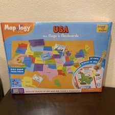 Imagimake Mapology USA Map Puzzle with Flash cards Learning States Capitals