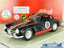 MERCEDES 300SL MODEL CAR BLACK 1:43 SCALE SHUCO JUNIOR GERMAN FLAG 300 SL K8