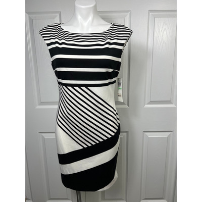 maggy london black white dress Donna Morgan Women's Sequin Dolman Sleeve Minidress - Black