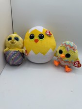 Lot Ty Beanie Boos Easter Megg Corwin Eggs Chicks Squish-a-Boos Hatch