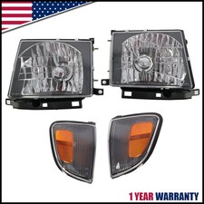 Black Headlights Lights Corner Lights For 98-00 Toyota Tacoma 4wd Black Headlights Lights Corner Lights For 98-00 Toyota Tacoma 4wd