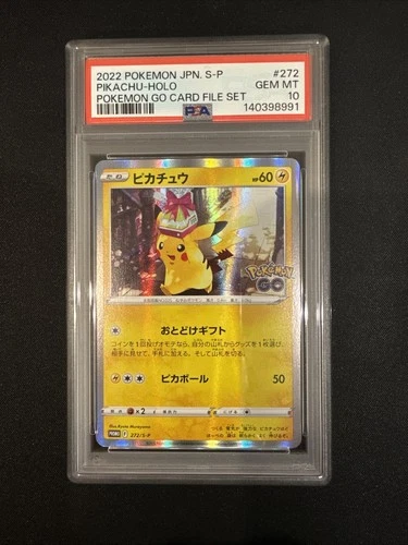 PSA 10 Pikachu Holo 272/S-P Pokémon GO File Set Promo Pokemon Card Japanese