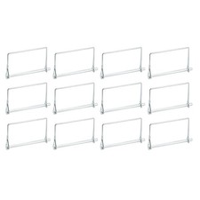 12Pcs Coupler Pin 0.25"×3.94" Carbon Steel Square Trailer Pin, Silver Blue