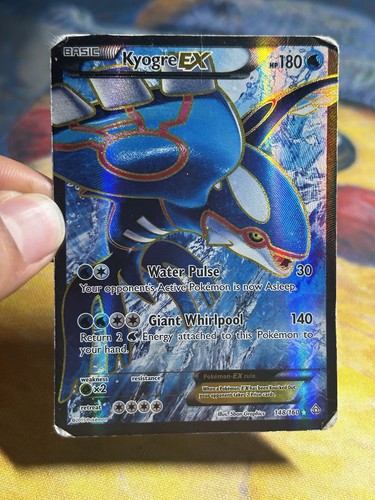 Carta Pokémon Kyogre EX 148/160 XY Primal Clash Holo Raro Arte Completo DMG HP - Imagen 3 de 5