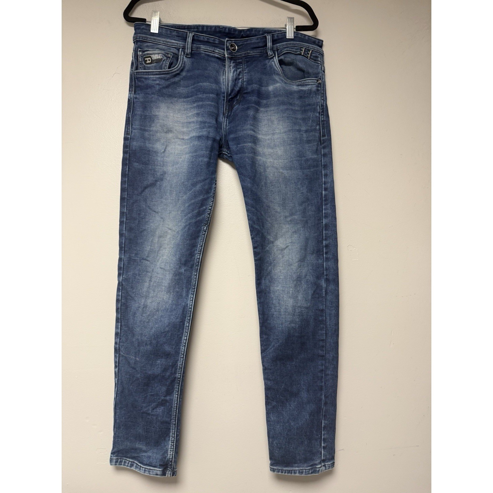 DIESEL Men's Blue Wash Slim Fit Jeans Size 36