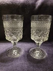 Vintage Anchor Hocking Wexford Pattern Wine Glasses, set of 2.