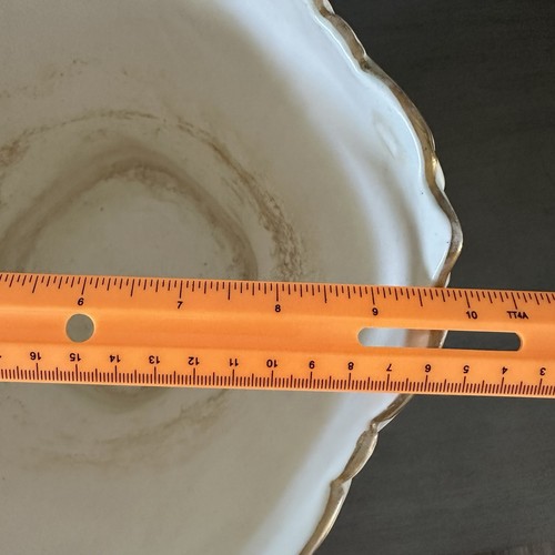 Antique Porcelain Planter Jardiniere 10”x 9.5" Footed Floral Pot 1800s - Picture 7 of 9