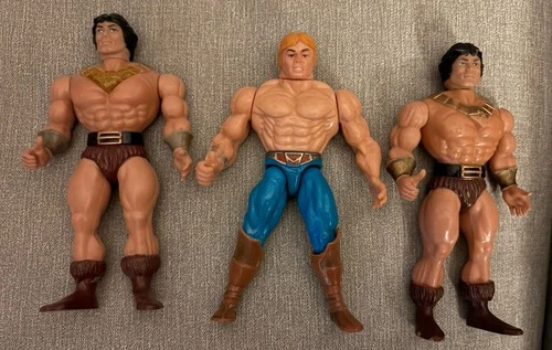 Vintage 80s Blackstar Galoob Light Up He Man Action Figure Lot Motu