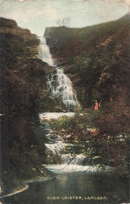 Glen Leister Waterfall Lamlash Isle of Arran Scotland Postcard 1906