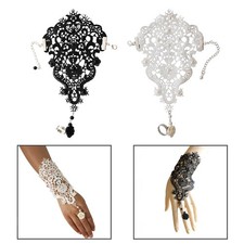 Guanti senza dita Guanto in pizzo Guanti corti in pizzo per abiti da sposa