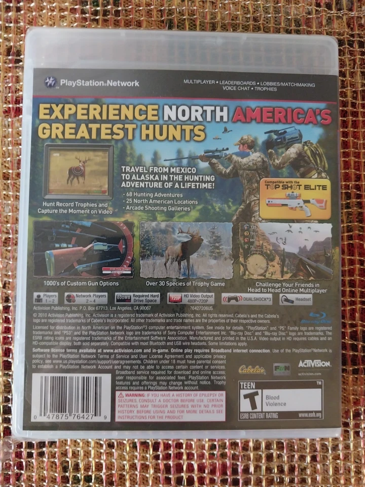 Cabela's North American Adventures PS3 (PlayStation 3, 2010) NEW, Sealed - Image 2 of 3