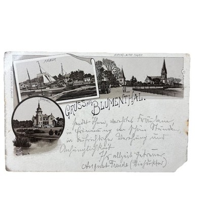 Postkarte Blumenthal Eider Kr. Rendsburg Eckernförde Gl. Litho Ansichtskarte