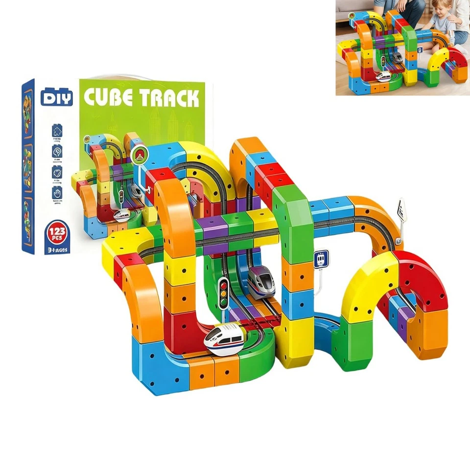 KlickRail Electric Train Set Flexible Race Track for Building Toy Kids Xmas Gift - image 2 of 4