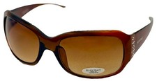 Ellen Tracy Womens Tortoise Plastic Rectangle Sunglass, Gradient Lens 521