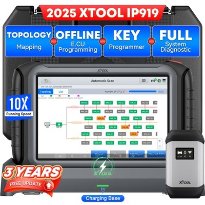 USED XTOOL IP919 Auto Diagnostic Tool Bi-Directional 51+ Reset Key Programmer