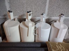 Juno track lighting fixtures large, white, working with bulbs