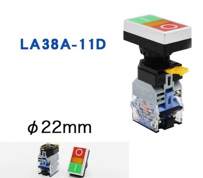 22mm 2position illuminated button LA38A-11D self-reset RG   2button switch *pz