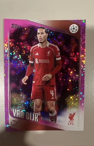 2025-26 Topps Uefa Club Competitions - Virgil Van Dijk #79 Pink Diamante Foil