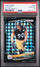 2025 Panini Prizm TJ T.J. Watt Black Finite 1/1 PSA 10