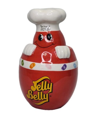 Vintage Jelly Belly Candy Jar Red Jelly Belly Jar Container 2006